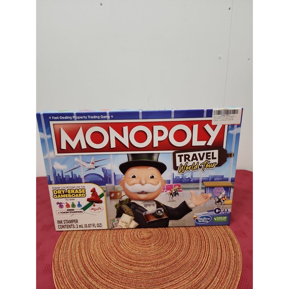 Monopoly Travel World Tour Edition W Dry Erase Game Board New In Sealed Package